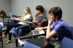Lauren, David, Carlos Writing Class