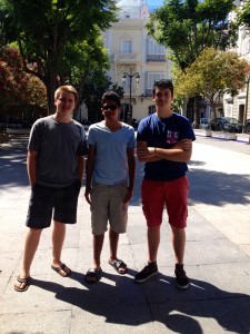 My Abbey Road roommate and I with our friend we met in Cádiz, Spain. We played Frisbee, discussed soccer, and traded profanity.