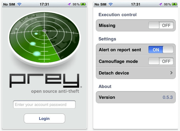 Prey Anti-Theft app for traveling abroad