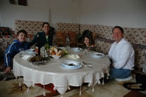 My family took a trip to Turkey in 2008—we had the opportunity to have lunch in a old widow’s house in a village near Ephesus. Not something we’d ordinarily do, but we headed out there and sat in her house and ate her dolmas.
