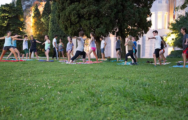 Yoga in the park